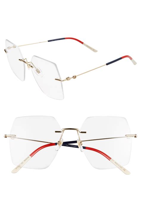 gucci eyeglasses rimless